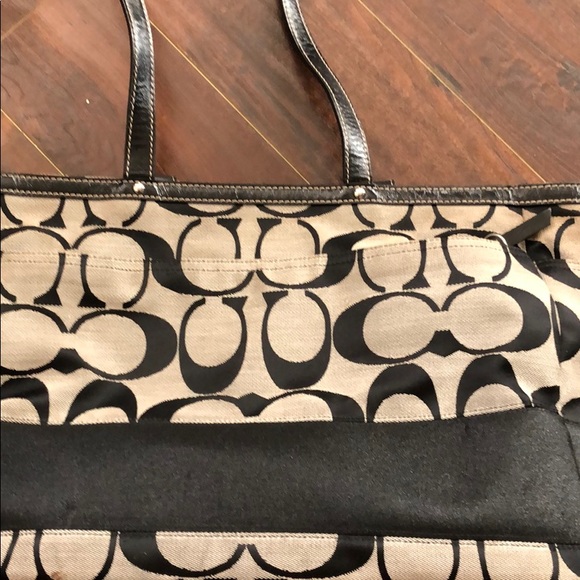 Coach Black and Cream Diaper Bag/Tote - Picture 8 of 9
